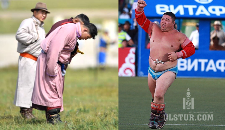 Р.Пүрэвдагва, Б.Бат-Орших нар наадамчин олноосоо уучлал гуйж Э.Оюунболд хэнэг ч үгүй барилдав