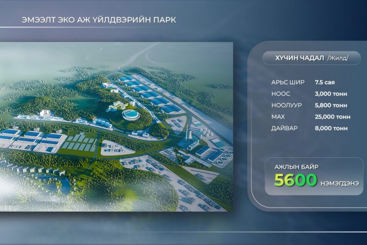 Эмээлт эко аж үйлдвэрийн паркийг зүүн, баруун гэсэн хоёр бүстэй байгуулна