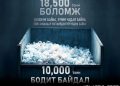 Жилд 18,500 тонн хүчин чадалтай ч ердөө 10,000 тонн хуванцар дахин боловсруулж байна